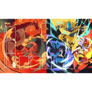 寶可夢 噴火龍 爆香猿 烈焰猴路利歐眾星雲集組合篇 PTCG卡墊 牌墊 滑鼠墊 桌墊 桌遊墊 對戰墊60X35公分