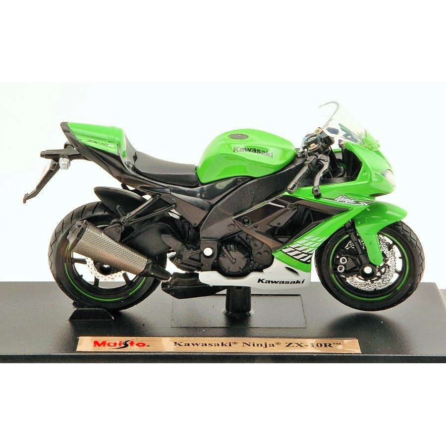 【Maisto精品車模】Kawasaki Ninja ZX-10R 綠色 川崎摩托車 重型機車模型 尺寸1/18