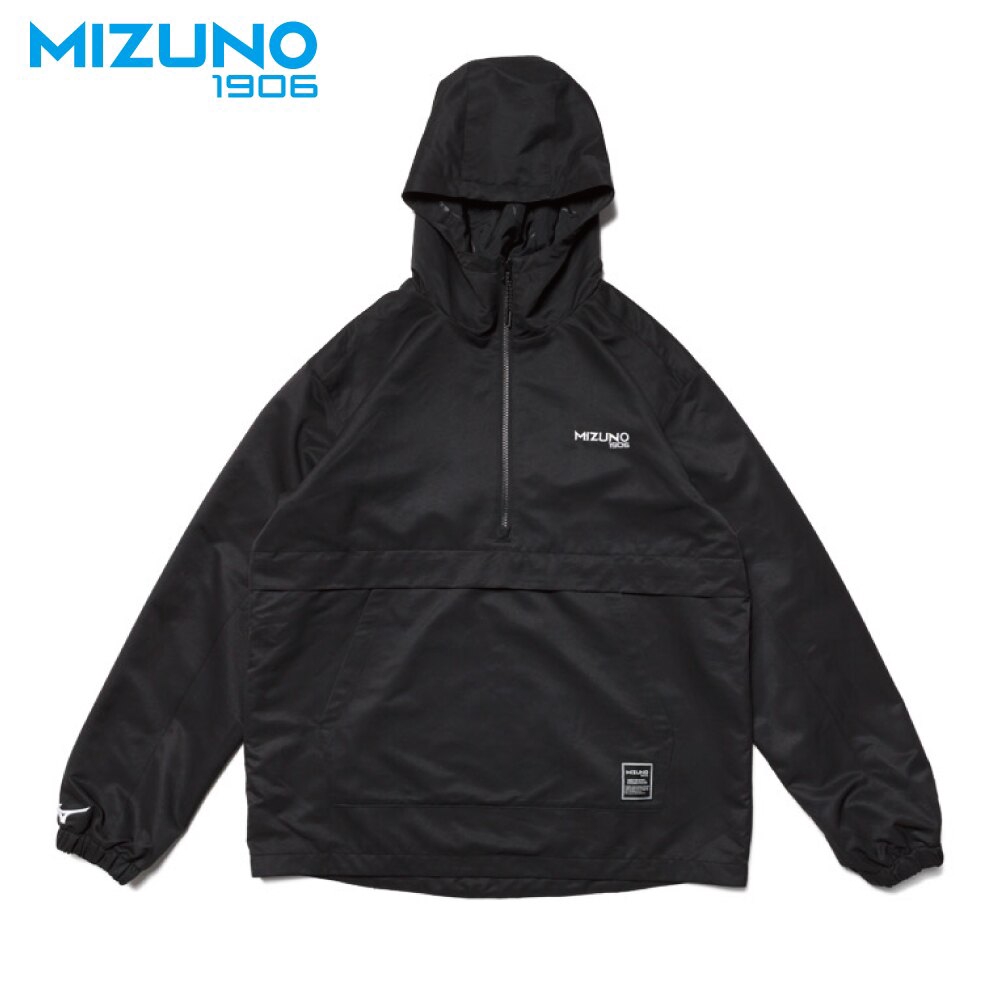 美津濃 MIZUNO SPORTS STYLE 1906系列 男款平織防風衣 D2TC957309 黑 大尺碼