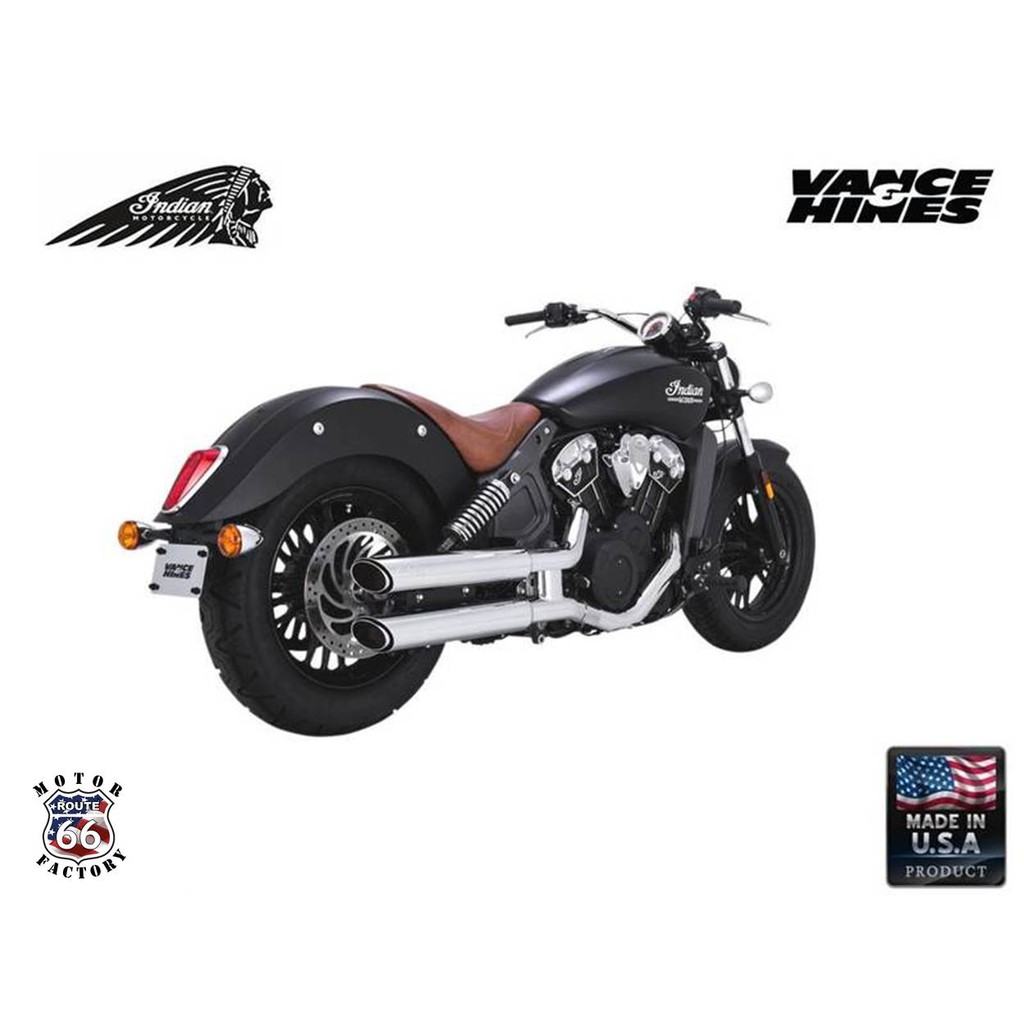 《美式工廠》美國 VANCE HINES 排氣管 V&H　18623 印地安 SCOUT Bobber INDIAN