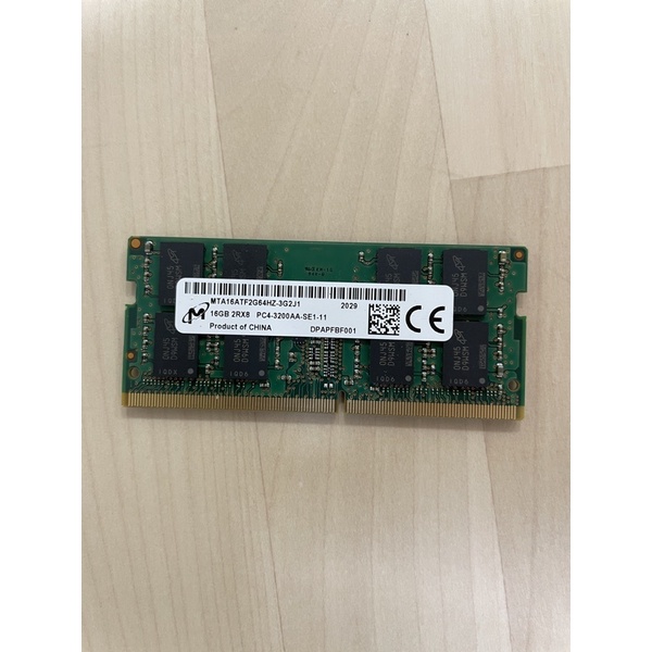 美光 micron DDR4 16G 3200 記憶卡