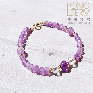 【龍騰彩巖】開運水晶 夢幻 漸變色 紫水晶 手鍊 手珠 好運旺旺來 氣場好起來 事業旺起來 智慧瞬間開 lt2918
