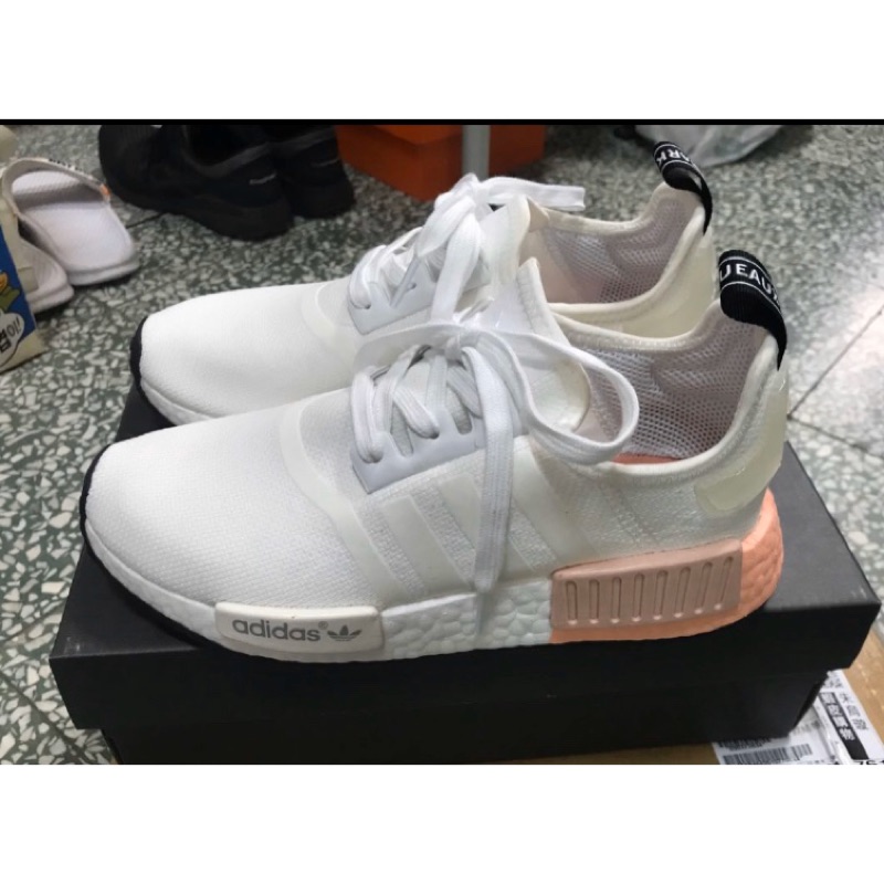 Adidas NMD R1 雲朵棉花糖 白粉色 boost底