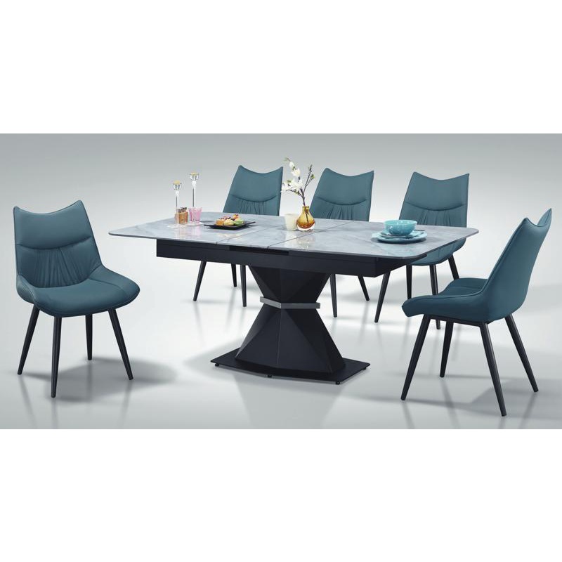 【Q226-1】22購 T-1501繆斯白拉合餐桌椅5～6尺餐桌(不含椅)-新北大