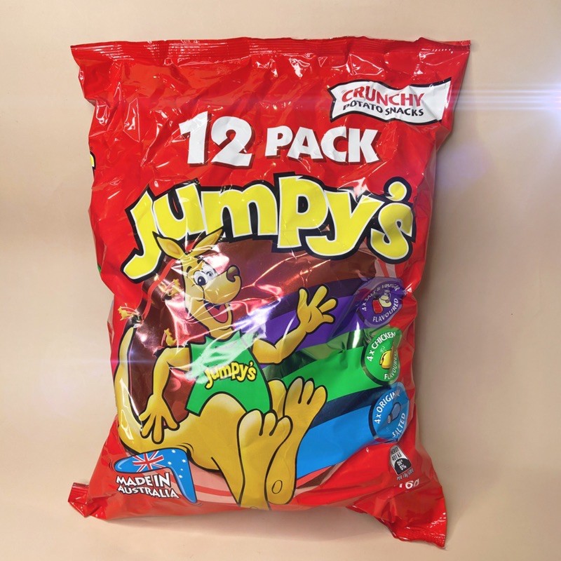 JnW 現貨🦘 Jumpy's 澳洲袋鼠餅乾 袋鼠洋芋片歡樂包 12入