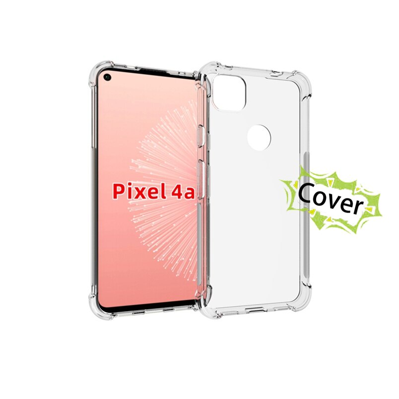 Google Pixel 2 3 3A 4 4A XL 手機保護軟矽膠 TPU 透明手機殼的防摔保護套