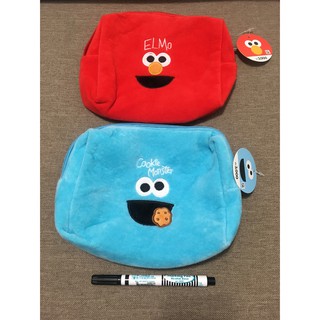 Elmo Cookie Monster 餅乾怪獸 化妝包 收納包 包包 萬用包 零錢包
