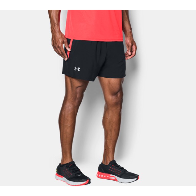 UNDER ARMOUR UA 男HG 5吋慢跑短褲-黑 1289312-006 零碼出清