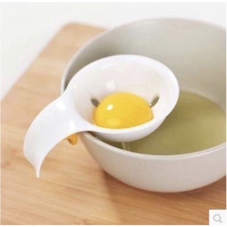 優選台灣現貨 廚房蛋清分離器 雞蛋蛋黃分蛋器 矽膠卡殼卡住碗邊 白色雞蛋分蛋器/蛋清蛋黃分離器過濾器