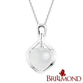 【BRILLMOND JEWELRY】PT950鉑金天然緬甸A貨冰種翡翠鑽墜