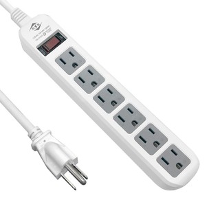 威電 CK-3166 3孔1開6座 電腦 直向插座 延長線 6尺/9尺/12尺 (過載斷電 電源線組) 現貨 廠商直送