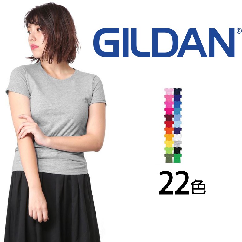 【GILDAN】GILDAN 76000L 夏季圓領素T 短T 女版 短袖上衣 批發 T恤【G76000L】