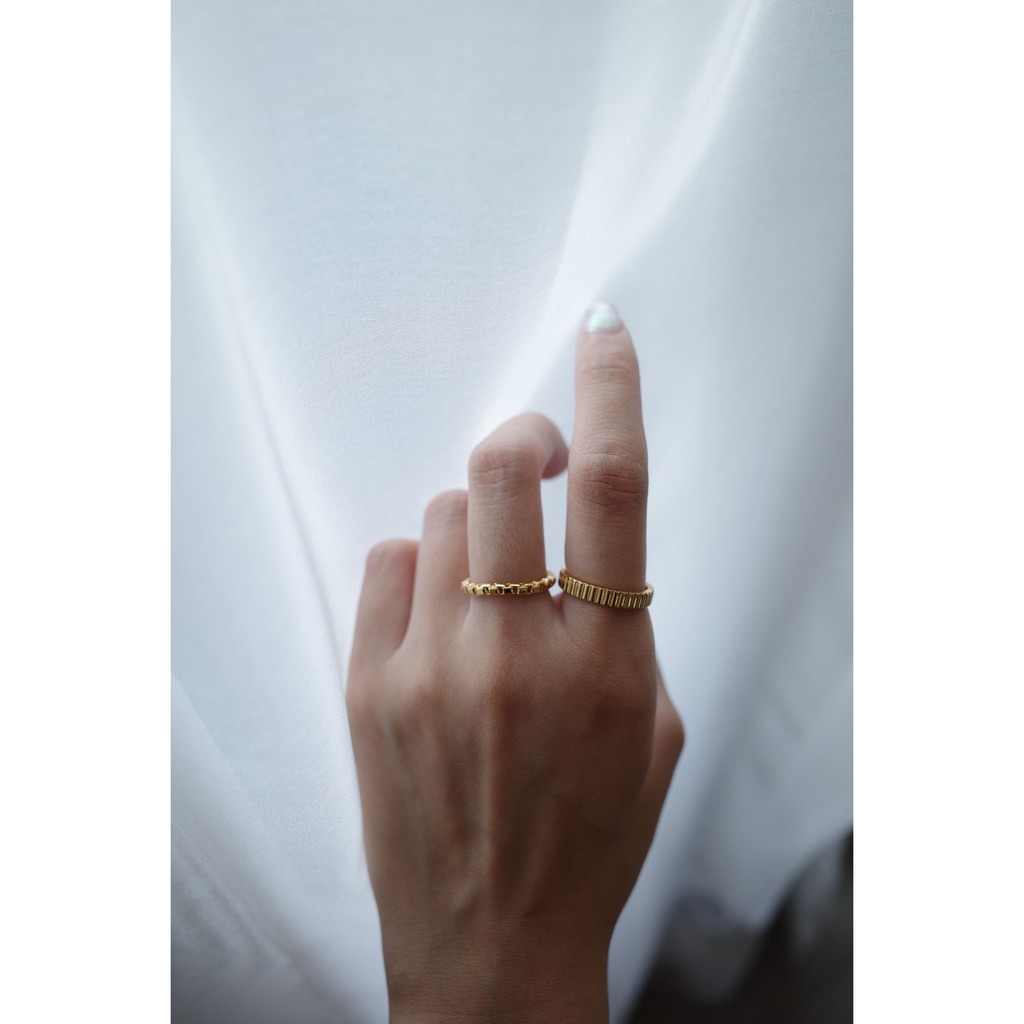 [lemmut]極簡主義·黃銅鏈戒·歐美飾品·戒指
