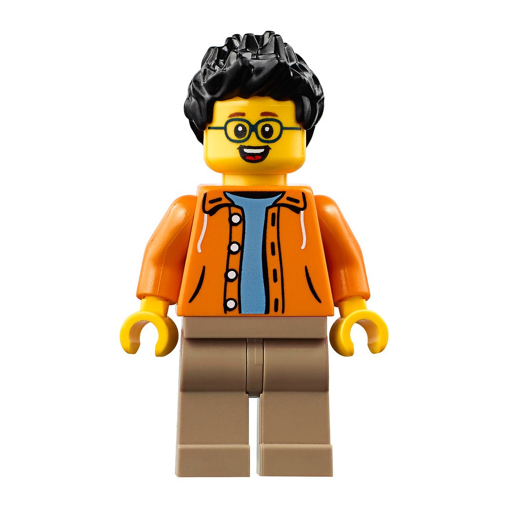 LEGO 樂高 80105 新春廟會 2020 新年限定 拆賣 單售 人偶 遊客 路人 男性 橘色 外套