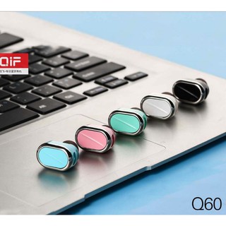 全新公司Q60時尚迷你藍芽耳機無線藍牙耳機超小隱形立體聲入耳式音樂耳機單耳無線4.1運動商務用聽音樂遊戲耳機 (綠色)