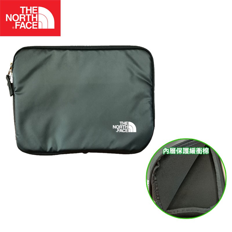 【The North Face 美國】多功能防震包 黑色 手提袋 iPad/平板電腦保護套 收納包TG121000009