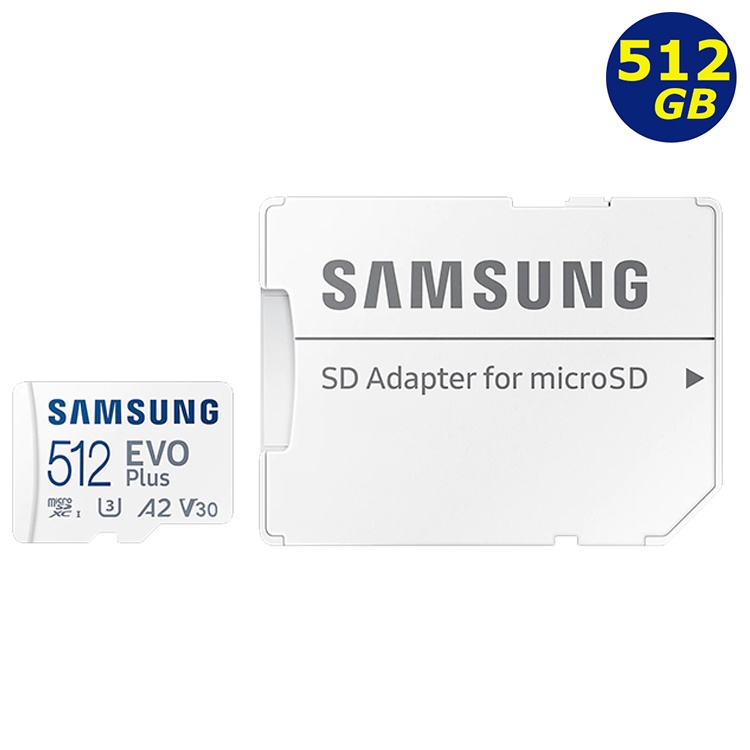 SAMSUNG 512G 512GB microSDXC evo plus U3 A2 MB-MC512KA 三星記憶卡