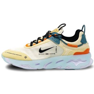 ☆小B之都☆ NIKE React Live DJ5206-103 白藍橘 輕量 標語 off-white風格