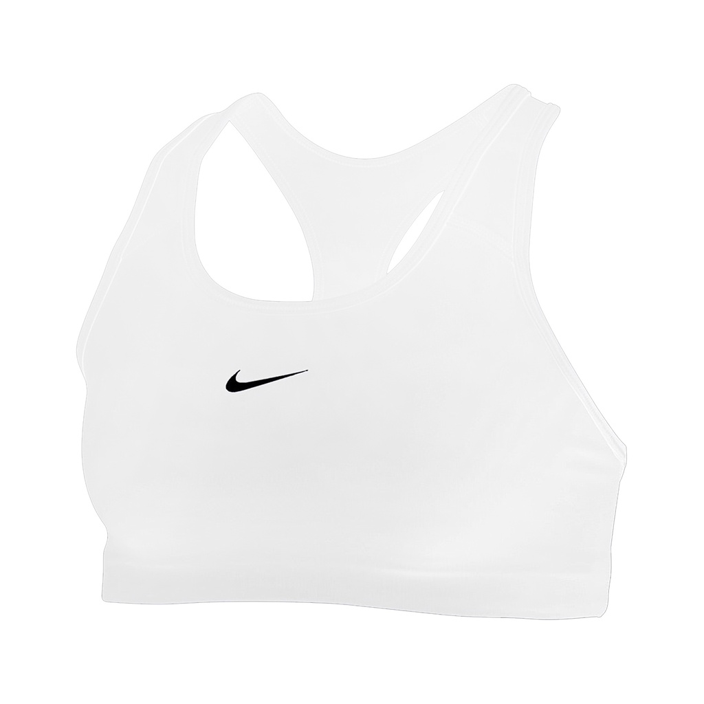 Nike 運動內衣 Swoosh 1-Piece Pad Bra 白 黑 女款 中強度 【ACS】BV3637-100
