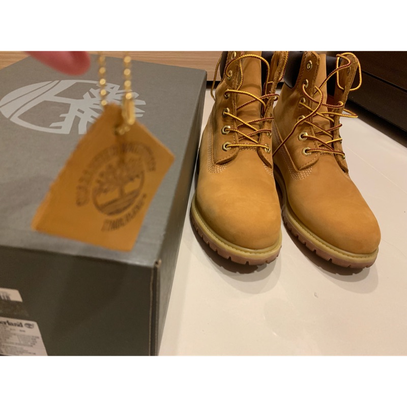 Timberland女款馬丁靴長筒靴黃靴24cm