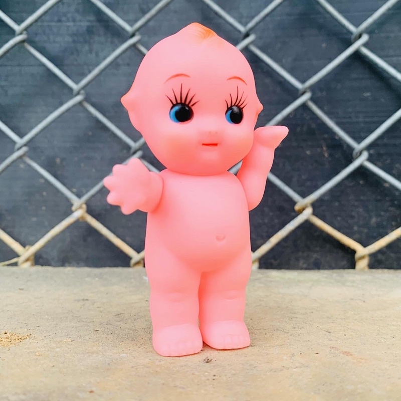 日本購回 復古 小 KEWPIE キューピー Q比 丘比娃娃 復古 懷舊 早期 軟膠玩具