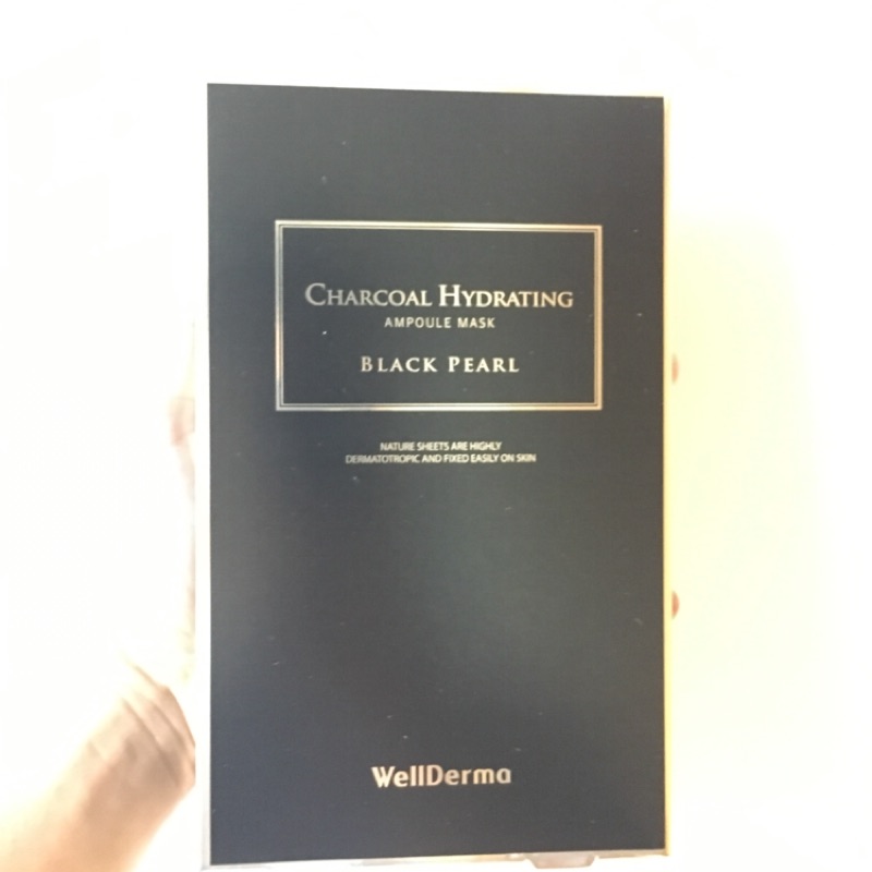 韓國🔎WELLDERMA 木炭保濕安瓶面膜（黑珍珠）Charcoal Hydrating Ampolue