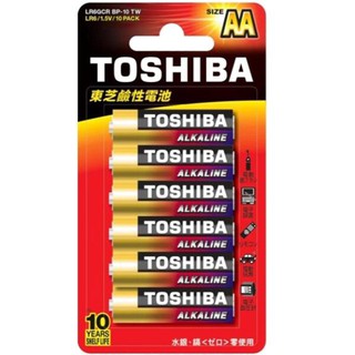 TOSHIBA 3/4號東芝鹼性電池10入裝 3號鹼性電池 4號鹼性電池 鹼性電池