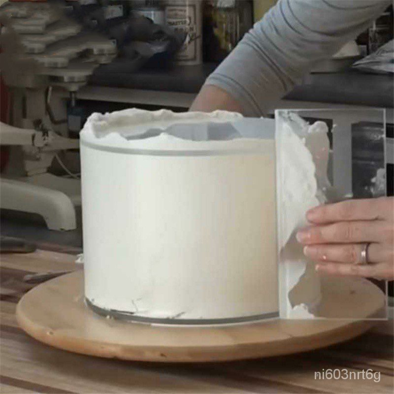 (台灣發貨）蛋糕模具-棒棒糖模具-硅膠模具-烘焙工具蛋糕抹面神器新手奶油抹平器刮板烘焙不銹鋼工具抹胚抹邊6寸8寸10 C