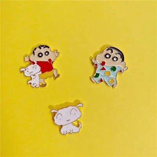 日系 蠟筆小新 小白 可愛 少女心 卡通 小巧 百搭 合金 胸針 趣味 徽章 衣服 包包 配飾 別針