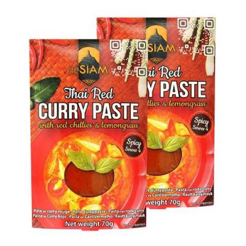 deSIAM暹羅泰式紅咖哩膏兩包 Red curry paste 70g*2包