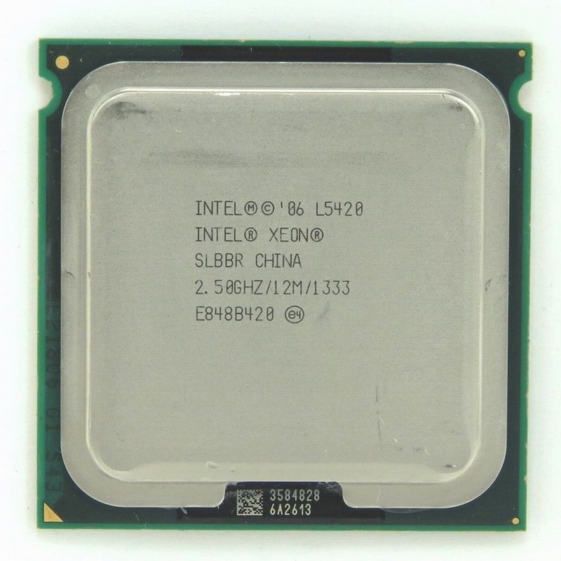 Intel Xeon四核心處理器 L5420 12M 快取，2.50 GHz，1333 MHz 前端匯流排~中古良品