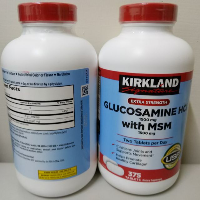 美國原裝 Kirkland 科克蘭 USP認證 葡萄糖胺+MSM營養素 375粒