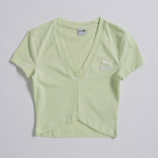 PUMA 流行系列 Classics 合身短版短袖T恤 女款 短袖上衣 短T T恤 53715432