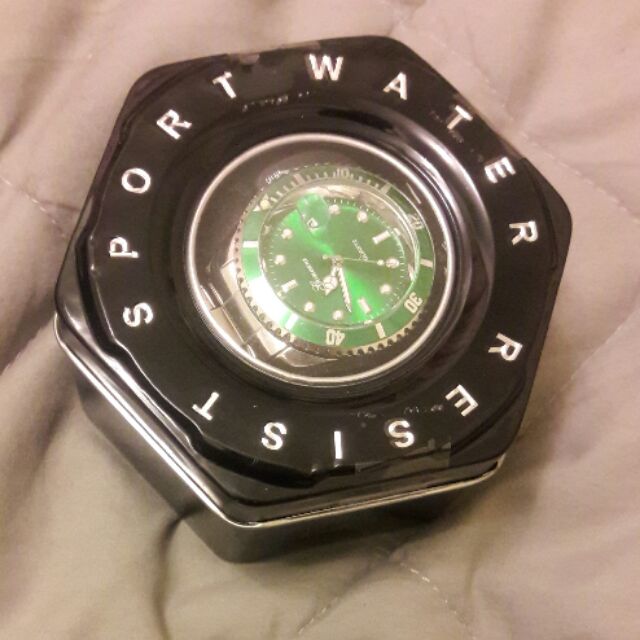 免等現貨 手錶 綠水鬼 勞力士潛行者綠水鬼  精鋼機械錶自動機械手錶 夾娃娃