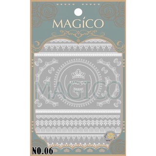 【跑單品拋售💢】Magico美甲極薄寫真背膠貼紙 皇冠蕾絲 06