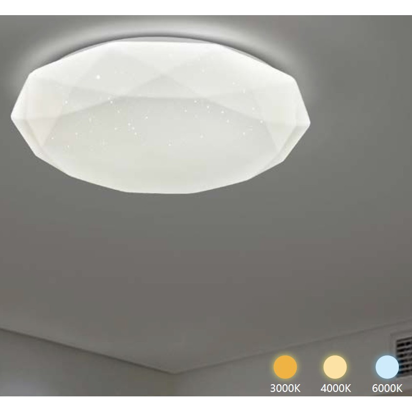 💡Kotei💡星鑽 LED 吸頂燈 72W 調光調色 圓形臥室燈 現代簡約客廳燈 可藍牙APP控制 三色調光切換 遙控器