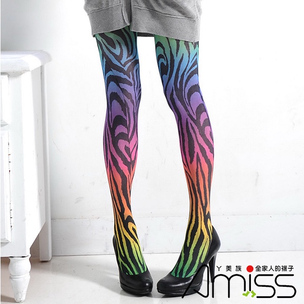 【Amiss】狠腳色‧經典印花造型褲襪-漸層虎紋(A132-36)