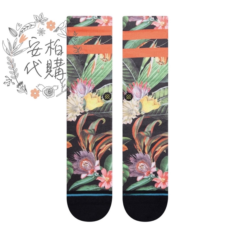 🧦僅一雙🧦 Stance 襪子 Playa Larga Socks 美國 花卉 黑橘 🇺🇸安柏代購🇺🇸