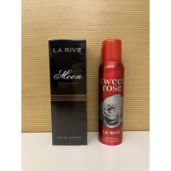 ✨全新✨La Rive Moon 月光女神淡香精75ml+ La Rive sweet rose身體噴霧150ml