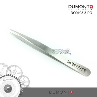 【鐘錶通】DU0103-3-PO《瑞士DUMONT》抗磁鑷子 / 短柄尖頭 / 防磁夾├珠寶工具/手錶工具/維修工具┤