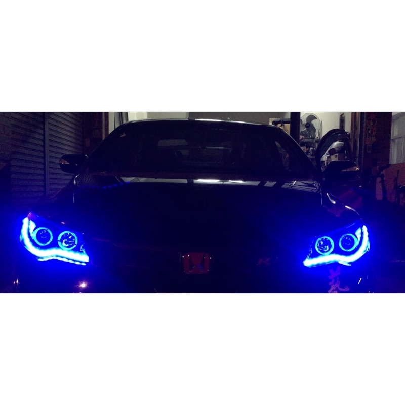 喜美八代k12 R8 魚眼大燈改led 光圈天使眼惡魔眼一抹藍日行燈流水方向燈 蝦皮購物