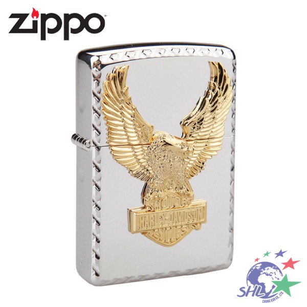 Zippo 打火機 Harley Davidson 哈雷全機邊緣蝕刻加工金款/No.HDP-21/ZP485【詮國】