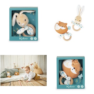 ❤️妞爸&樂媽歐美代購❤️Kaloo 安撫巾第一品牌 Justin Mini Bunny Teether 牙膠 木製