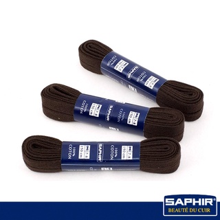 【SAPHIR莎菲爾】寬扁形10mm經典款鞋帶-180公分(8-11對孔)Wide flat black