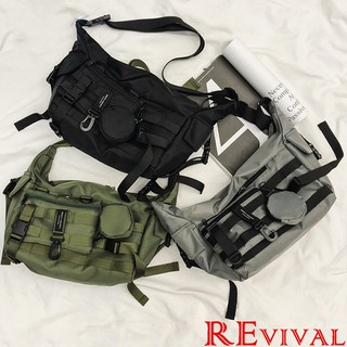 《REVIVAL》戰術組合單肩包 可組合包款 零錢包 放香煙 放鑰匙 IPAD包 戰術 工裝 黑 綠 灰 B6268