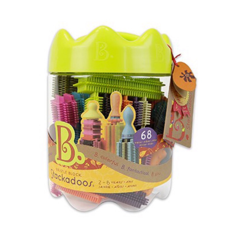 B Toys 布萊斯特鬃毛積木 花冠筒 68pcs 蝦皮購物
