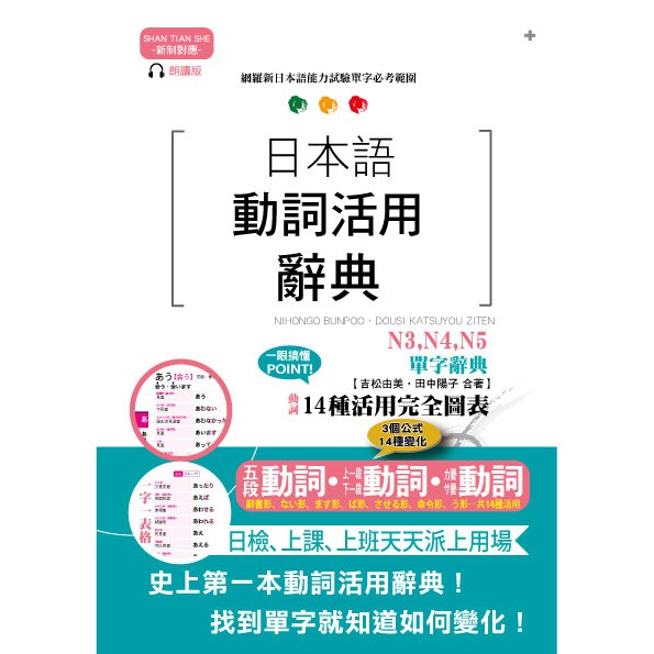 優質 新制對應朗讀版日本語動詞活用辭典n3 N4 N5單字辭典 25k Mp3