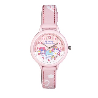 🔥快速出貨❤️‍🔥日本三麗鷗 正版授權 美樂蒂&雙子星45週年紀念手錶 皮革錶帶 兒童錶 紀念品 收集公仔 學生錶