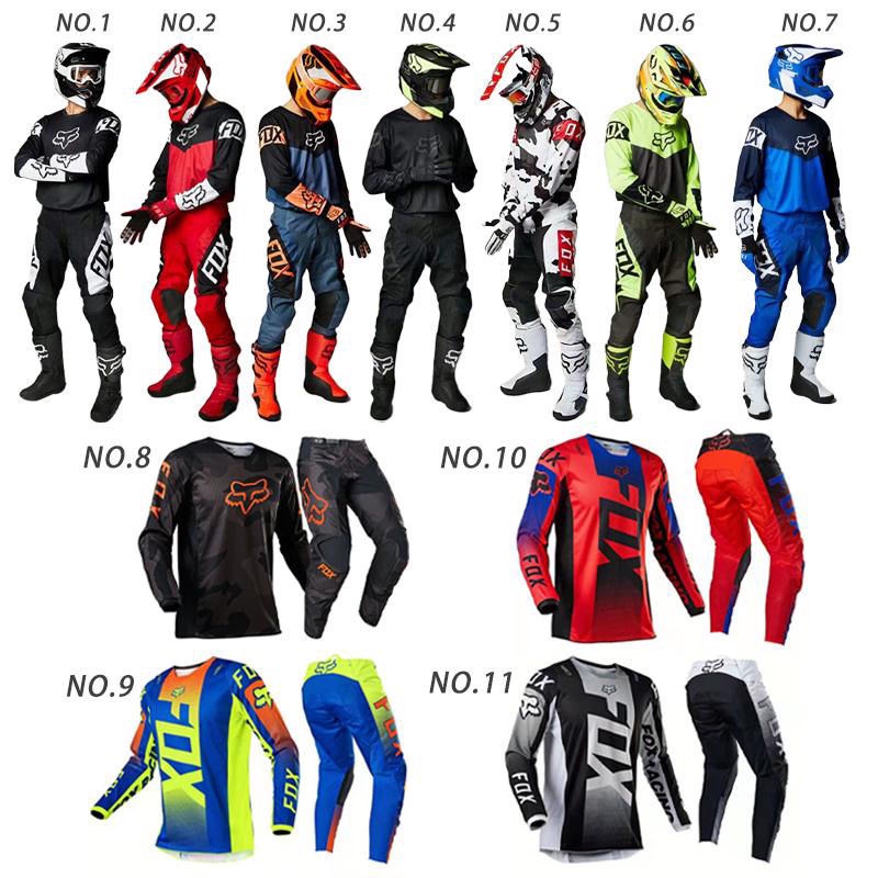 越野摩托車運動衫褲 FOX 180 360 Moto 賽車裝備套裝 MX 組合男士 MTB 越野車套裝 Enduro 成