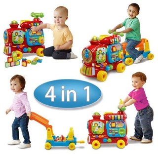 【Hello Baby臺南玩具出租】【Vtech－多功能4合1智慧積木學習車】